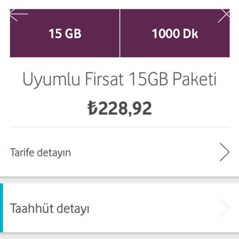 Vodafone Tarife Değişikliğinde Ücret Hatası