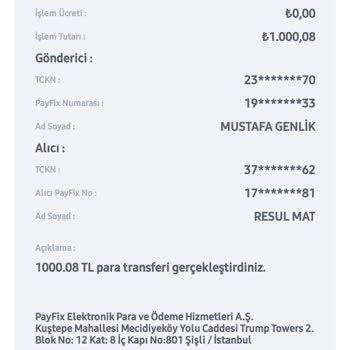 Payfix İzinsiz Para Çekimi