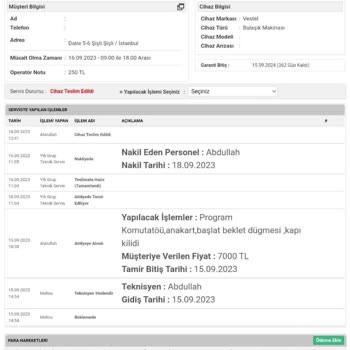 Vestel Arçelik Teknik Servis Şikayeti