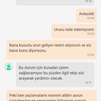 Dolap Hatalı Gelen Ürünü İade Almadı