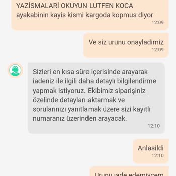 Dolap Hatalı Gelen Ürünü İade Almadı