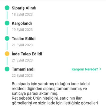 Dolap Hatalı Gelen Ürünü İade Almadı