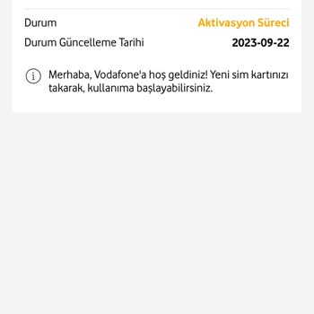 Vodafone Yeni Hat Başvurusu