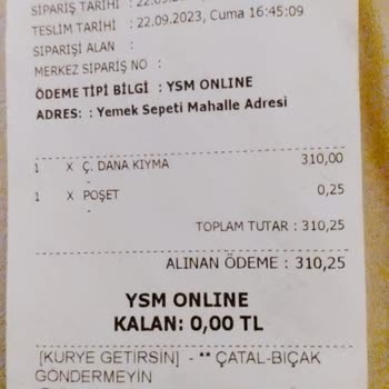 Yemek Sepeti Mahalle (Köfteci Yusuf Bakırköy Şubesi)
