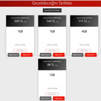 Vodafone Yanımda'da Önerilen Seçeneklerin Ani Değişimi Mağduriyet