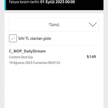 Vizyon Elektronik Para İzinsiz, Onaysız Hattımdan Ödeme Alınması
