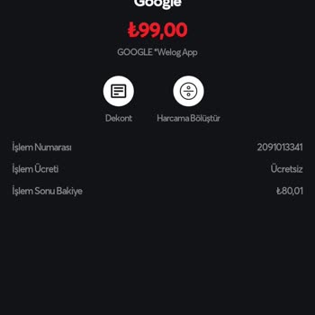 Welog - Çevrimiçi Son Görülme Bilgim Dahilinde Almadan Abonelik Ücreti Alınması