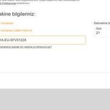 Dyson Seri Numarası Mevcut Uyarısı