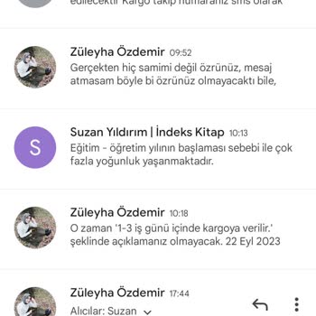 İndeks Kitap Siparişim Kargoya Verilmiyor!