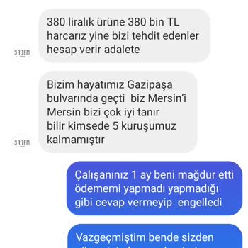 By Sadem Para İadesi İstemi Üzerine Adresim Kullanılarak Tehdit Edildim