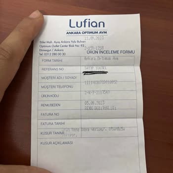 Lufian Ürünün Hatalı Olması İle Yapılan İadede Sorumsuz Davranış