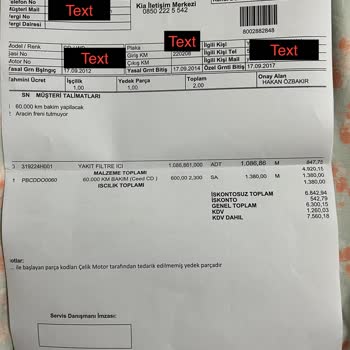 Kia Yetkili Servis Bakım Ücretinde Yaşanan Haksız Kazanç Şikayeti