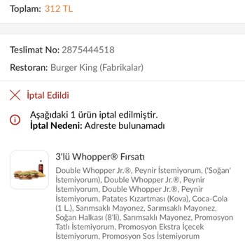 Trendyol Yemek Yemeğim Teslim Edilmedi Adreste Olmama Rağmen