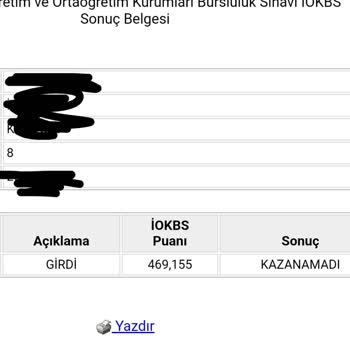 Milli Eğitim Bakanlığı (MEB) Bursluluk Sınavında Taban Puanını Geçmeme Rağmen Kazanamadım