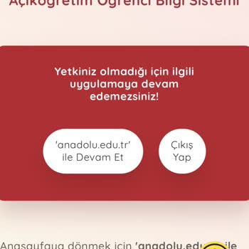 AÖF Kayıt Ve Sonrasında Sisteme Giriş Problemi