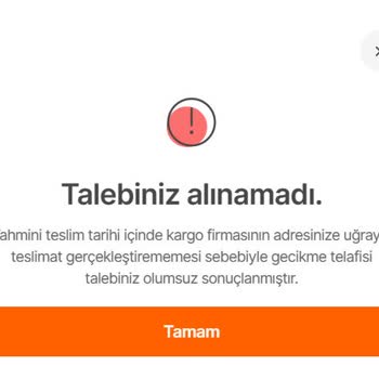 Hepsiburada Yarın Kapında Siparişim "Adreste Yok" Diye Teslim Edilemedi