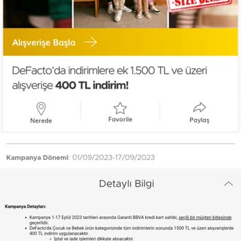 DeFacto Kampanya Koşullarına Uymadı