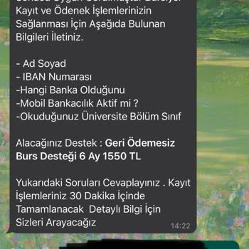 Anadolu Vakfı Tarafıma Yapılan Sahte Burs Sonucu!