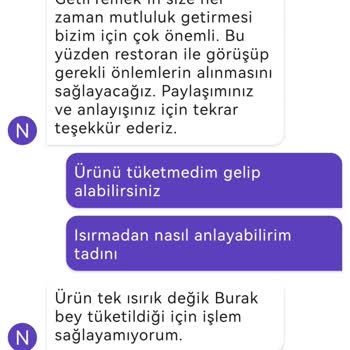 Getirin Sattığı Ürünlerin Arkasında Durmaması