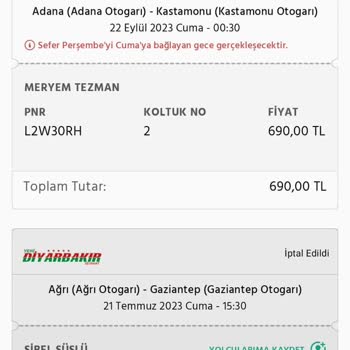 Gökbey Seyahat Hatay Gökbey Otobüs Firmasi Mağdur Etti Bilet Paramı Geri İstiyorum.