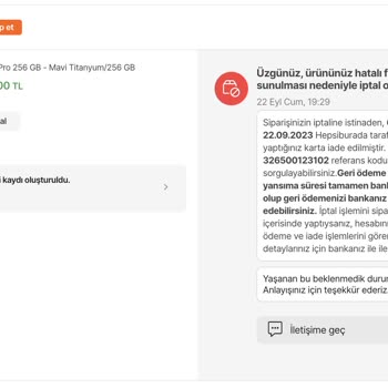 Mağdur Edilmek Mi İstiyorsunuz? Hepsiburada'dan İphone 15 Pro Alın!