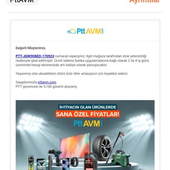 Netakvaryum Siparişin Bekletilip İptal Edilmesi