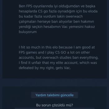 Counter Strike Global Ofise Vac Ban
