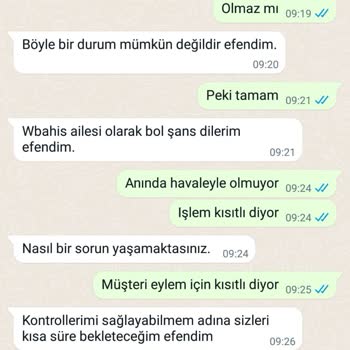 Wbahis Paramı Geri Ödemiyor.