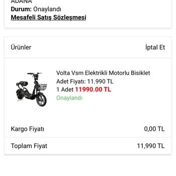 A101 Den Volta Vsm Aldım A101 Den Siparişim İçin Bilgi Almak İstiyorum