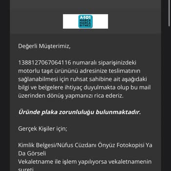 A101 Den Volta Vsm Aldım A101 Den Siparişim İçin Bilgi Almak İstiyorum