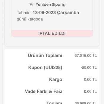 Wnt.com.tr İPhone 13.128 GB Mavi Siparişi İptal Edildi