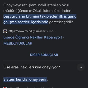 Milli Eğitim Bakanlığı (MEB) Nakil İşlemi Oluşmaması