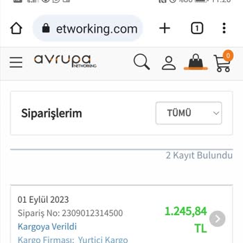 Avrupa Networking Siparişim Elime Ulaşmadı