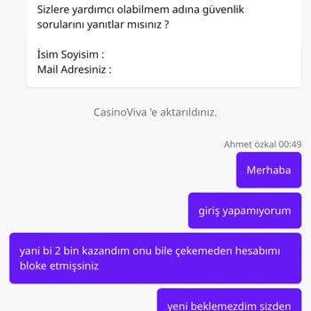 Casinoviva Hesap Blokesi Ve Ödeme Yapmaması!