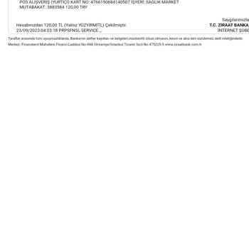 Ziraat Bankası Ziraat Karttan Pos Cihazı Red Verip Hesabımdan 3kez Para Çekildi.