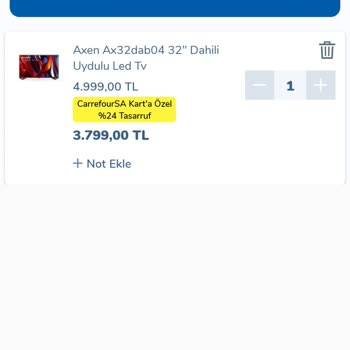 Carrefour SA Yazılan Fiyat İle Alınacak Fiyat Farklı