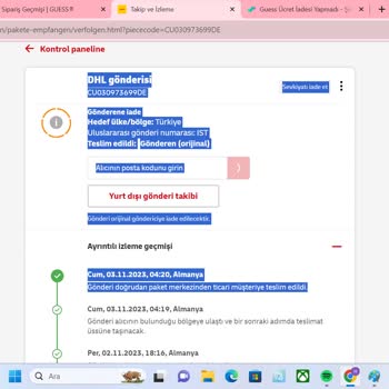 Guess Ücret İadesi Yapmadı