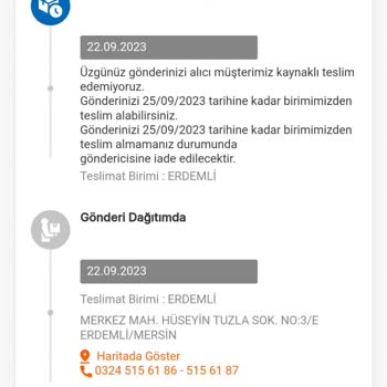 MNG Kargo Erdemli Şubesi Teslimat Yapmıyor