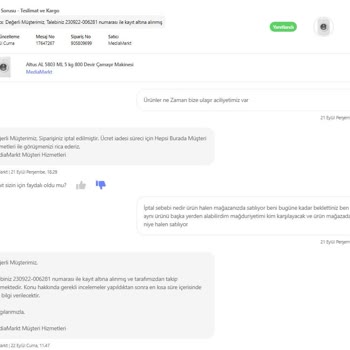 Altus Hepsiburada Media Markt Ürün İptali Oyunu