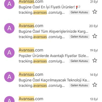 Avansas İn Mail Gönderip Promosyon Kodunu Vermemesi