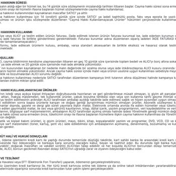 Bbeox İptal Ve İade Hakkımı Kullanamıyorum