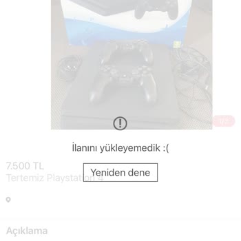 Letgo'da İlan Yayınlama Hatası