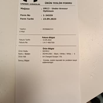 Under Armour 1 Senede Yırtılan Ayakkabı Ve Hatayı Kullanıcıda Bulması