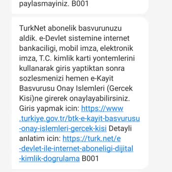 TurkNet Firması İnternet Başvurumuzu İptal Etmiyor