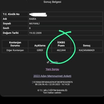 Milli Eğitim Bakanlığı (MEB) Bursluk Sınavını Puanım Yettiği Halde Kazanamadım.