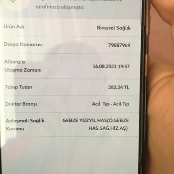 Allianz Sigorta Ayakta Tedavi Hakkımızı Acil Muayenede Yediler