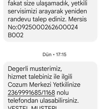 Vestel Bozulma Nedeniyle Mağduriyet