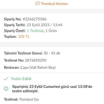 Trendyol Yemek Siparişim Teslim Edildi Yazıyor Teslimat Yapılmadı!