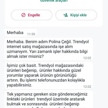 WhatsApp Yabancı Numaradan Gelen Mesaj