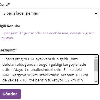 Morhipo Defolu Ürün Gönderdi